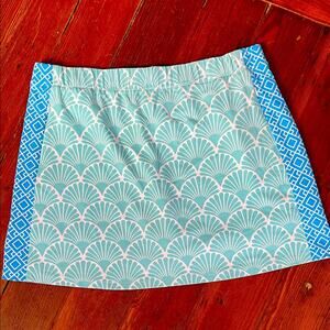 J. McLaughlin elastic waist pull on athletic athleisure golf lined skort sz L